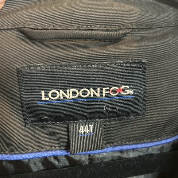 London Fog Single Breasted Black 3/4 Trench Coat Jacket Men’s Size  44T - Picture 4 of 14